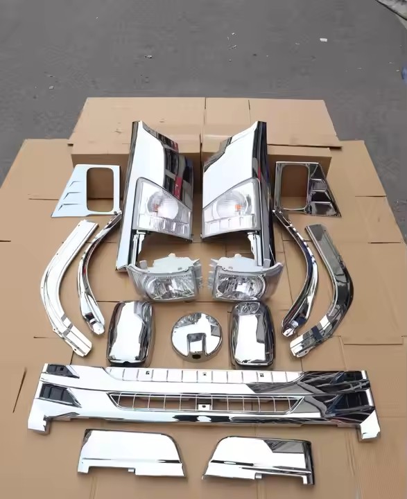 High Quality Chromed Truck Body Part Body KitHeadlight Wheel Eyebrow Grill Rear View Mirror Turn Headlamp Included for Isuzu NPR